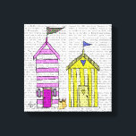 Toile Illustration des Beach Huts 3<br><div class="desc">Côtière et tropicale</div>