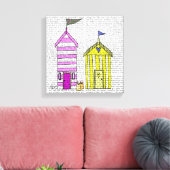 Toile Illustration des Beach Huts 3 (Insitu(Salon))