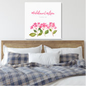 Toile Illustration d'hydrangeas roses en aquarelle (Insitu(Chambre))
