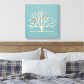 Toile Illustration d'Oiseaux oranges modernes dans un gr (Insitu(Chambre))