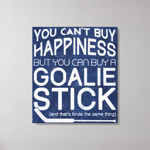 Toile Illustration drôle de gardien de but de hockey sur