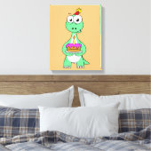 Toile Illustration Du Brontosaurus Avec Gâteau D'Anniver (Insitu(Chambre))