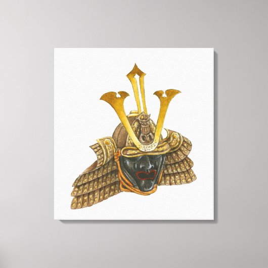 Toile Illustration du casque samouraï du XVIe siècle (Recto)