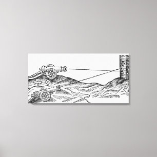 Toile Illustration du feu de canon