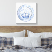 Toile Illustration du navire sur la plaque Iznik du 16e  (Insitu(Chambre))