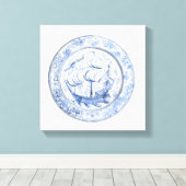 Toile Illustration du navire sur la plaque Iznik du 16e  (Insitu (Plancher de Bois))