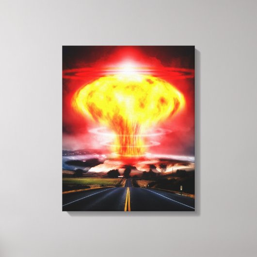Toile Illustration du nuage de champignons d'explosion n (Recto)