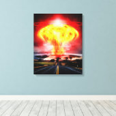 Toile Illustration du nuage de champignons d'explosion n (Insitu (Plancher de Bois))