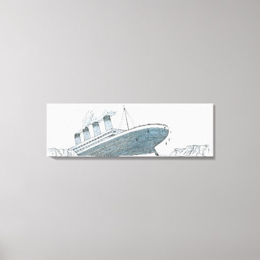 Toile Illustration du passager tombant du Titanic (Recto)