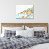 Toile Illustration du port de Porofino (Insitu(Chambre))