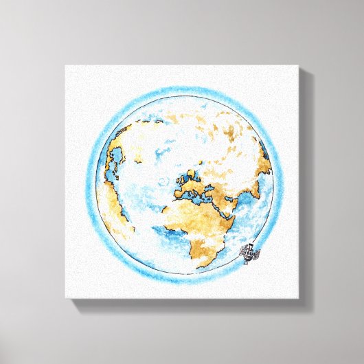 Toile Illustration du satellite orbitant la Terre (Recto)