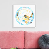 Toile Illustration du satellite orbitant la Terre (Insitu(Salon))