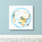 Toile Illustration du satellite orbitant la Terre (Insitu (Plancher de Bois))