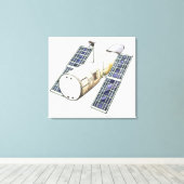 Toile Illustration du satellite utilisé pour la détectio (Insitu (Plancher de Bois))