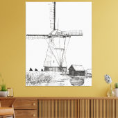 Toile Illustration du stylo Pays-Bas Windmill et de l'en (Insitu(Salon))