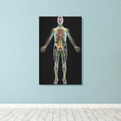 Toile Illustration du système nerveux (Insitu (Plancher de Bois))