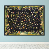 Toile Illustration du tapis de table floral antique (Insitu (Plancher de Bois))