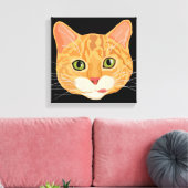 Toile Illustration du visage de chat orange mignon (Insitu(Salon))