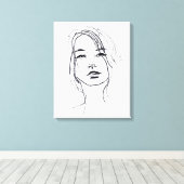 Toile Illustration du visage de mode (Insitu (Plancher de Bois))