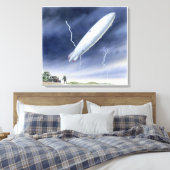 Toile Illustration d'un aéronef frappé par la foudre (Insitu(Chambre))