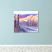 Toile Illustration d'un aéronef voyageant (Insitu (Plancher de Bois))