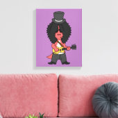 Toile Illustration D'Un Allosaurus Habillé En Étoile Roc (Insitu(Salon))