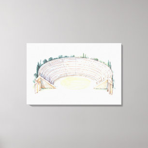 Toile Illustration d'un amphithéâtre romain