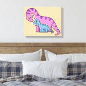 Toile Illustration D'Un Brachiosaurus Mère Et Enfant. (Insitu(Chambre))