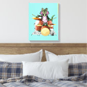 Toile Illustration D'Un Chasmosaurus Jouant Aux Tambours (Insitu(Chambre))