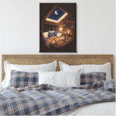 Toile Illustration d'un coin de lecture confortable dans (Insitu(Chambre))