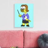 Toile Illustration D'Un Enseignant Pachycéphalosaure. (Insitu(Salon))