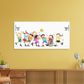 Toile Illustration d'un groupe d'enfants comprenant un (Insitu(Salon))