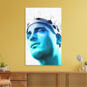 Toile Illustration d'un homme portant un casquette d'éle (Insitu(Salon))