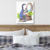 Toile Illustration D'Un Iguanodon Mettant Sur Le Maquill (Insitu(Chambre))