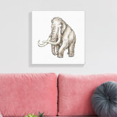Toile Illustration d'un mammouth (Insitu(Salon))