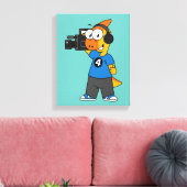 Toile Illustration D'Un Opérateur De Caméra Parasaurolop (Insitu(Salon))