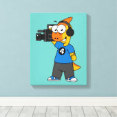 Toile Illustration D'Un Opérateur De Caméra Parasaurolop (Insitu (Plancher de Bois))