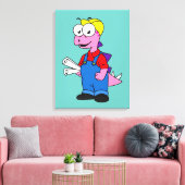 Toile Illustration D'Un Ouvrier De Construction De Stego (Insitu(Salon))