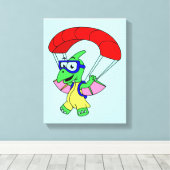 Toile Illustration D'Un Parachutage De Ptérodactyle. (Insitu (Plancher de Bois))