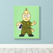 Toile Illustration D'Un Pilote À Jet Allosaurus. (Insitu (Plancher de Bois))