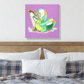 Toile Illustration D'Un Plateosaure Jouant De La Harpe. (Insitu(Chambre))