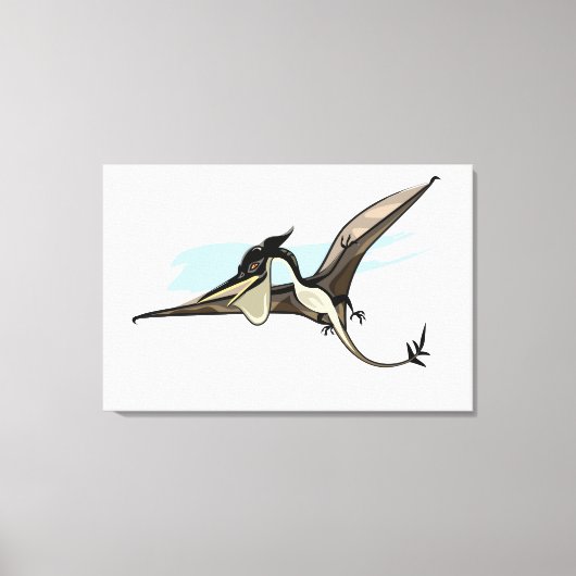 Toile Illustration D'Un Pteranodon Dinosaure. (Recto)