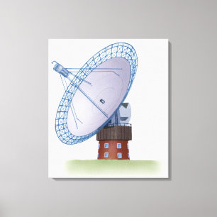 Toile Illustration d'un radiotélescope