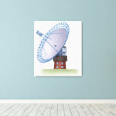 Toile Illustration d'un radiotélescope (Insitu (Plancher de Bois))