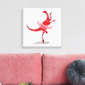 Toile Illustration D'Un Raptor Danseur Ballerina. (Insitu(Salon))