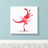 Toile Illustration D'Un Raptor Danseur Ballerina. (Insitu (Plancher de Bois))