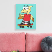 Toile Illustration D'Un Skateboard De Ptérosaure. (Insitu(Salon))