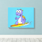 Toile Illustration D'Un Spinosaure De Surf. (Insitu (Plancher de Bois))