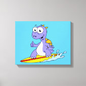 Toile Illustration D'Un Spinosaure De Surf. (Recto)