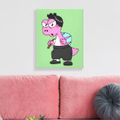 Toile Illustration D'Un Spinosaurus Bruce Lee. (Insitu(Salon))